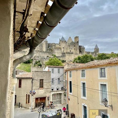 Le Donjon - Vue Cité Pied Cite Médiévale Neuf Carcasona Exterior foto
