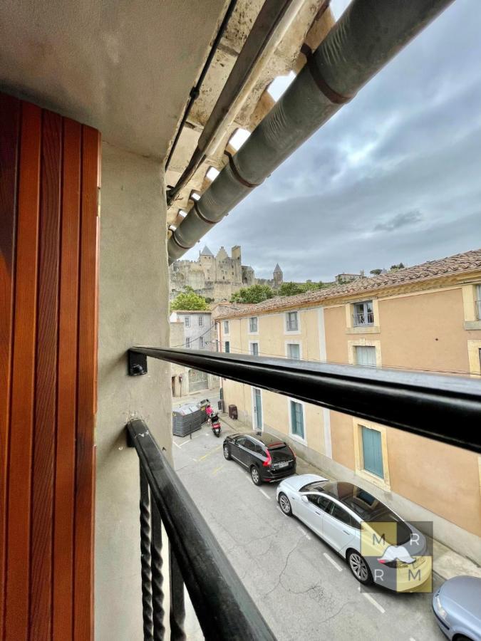 Le Donjon - Vue Cité Pied Cite Médiévale Neuf Carcasona Exterior foto