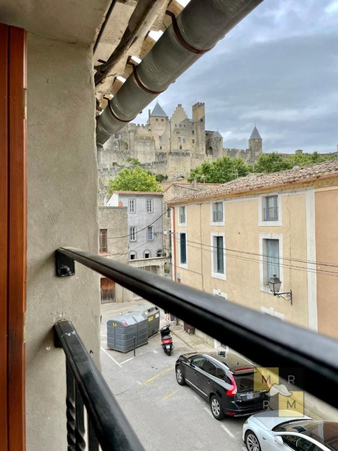 Le Donjon - Vue Cité Pied Cite Médiévale Neuf Carcasona Exterior foto